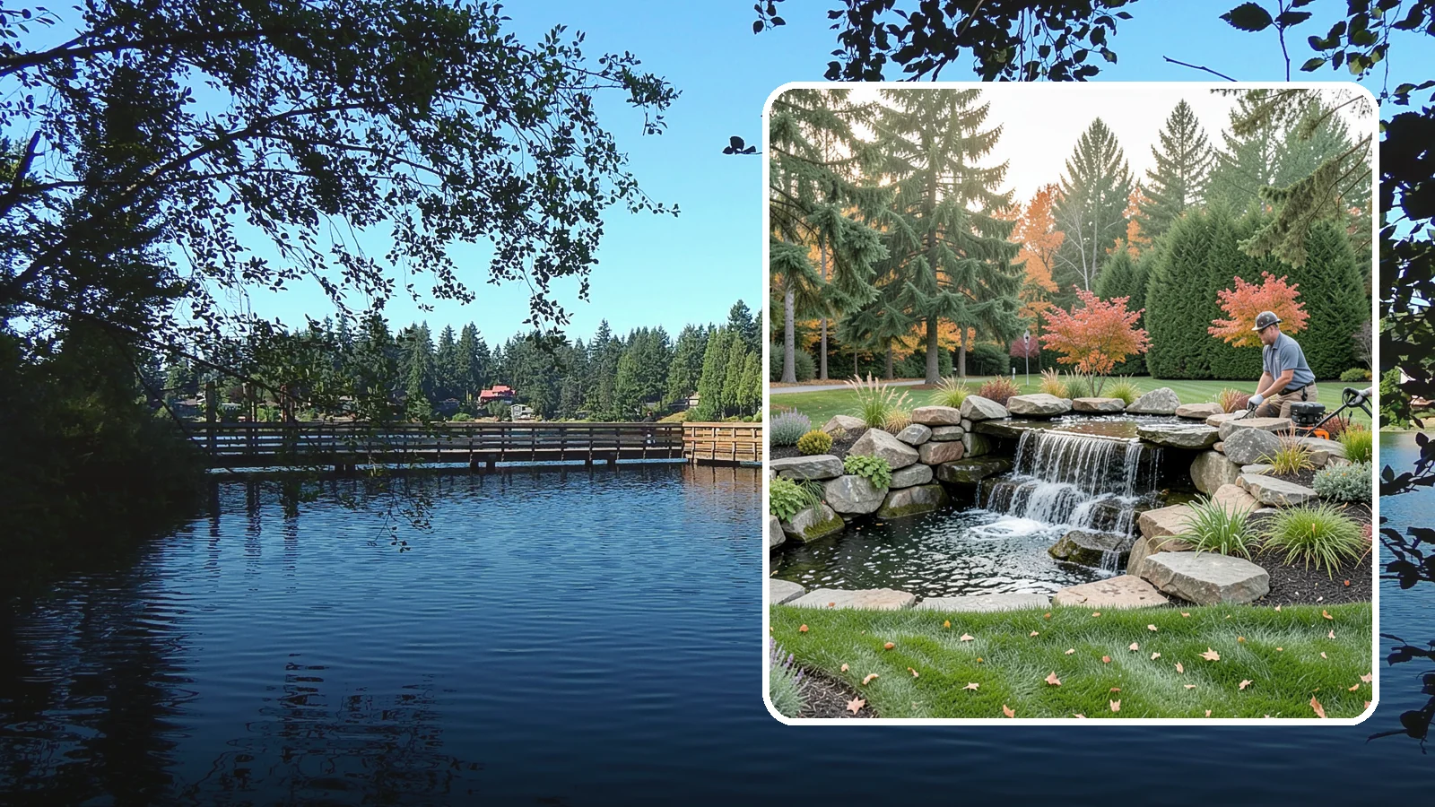 Pondless Waterfall in Federal Way, King County, WA - Disappearing waterfalls that deliver the sound and beauty of moving water with no open pond to maintain.