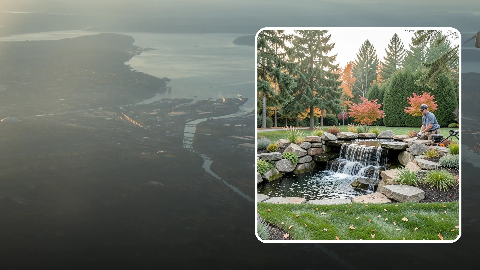 Pondless Waterfall in Fife, Pierce County, WA - Disappearing waterfalls that deliver the sound and beauty of moving water with no open pond to maintain.