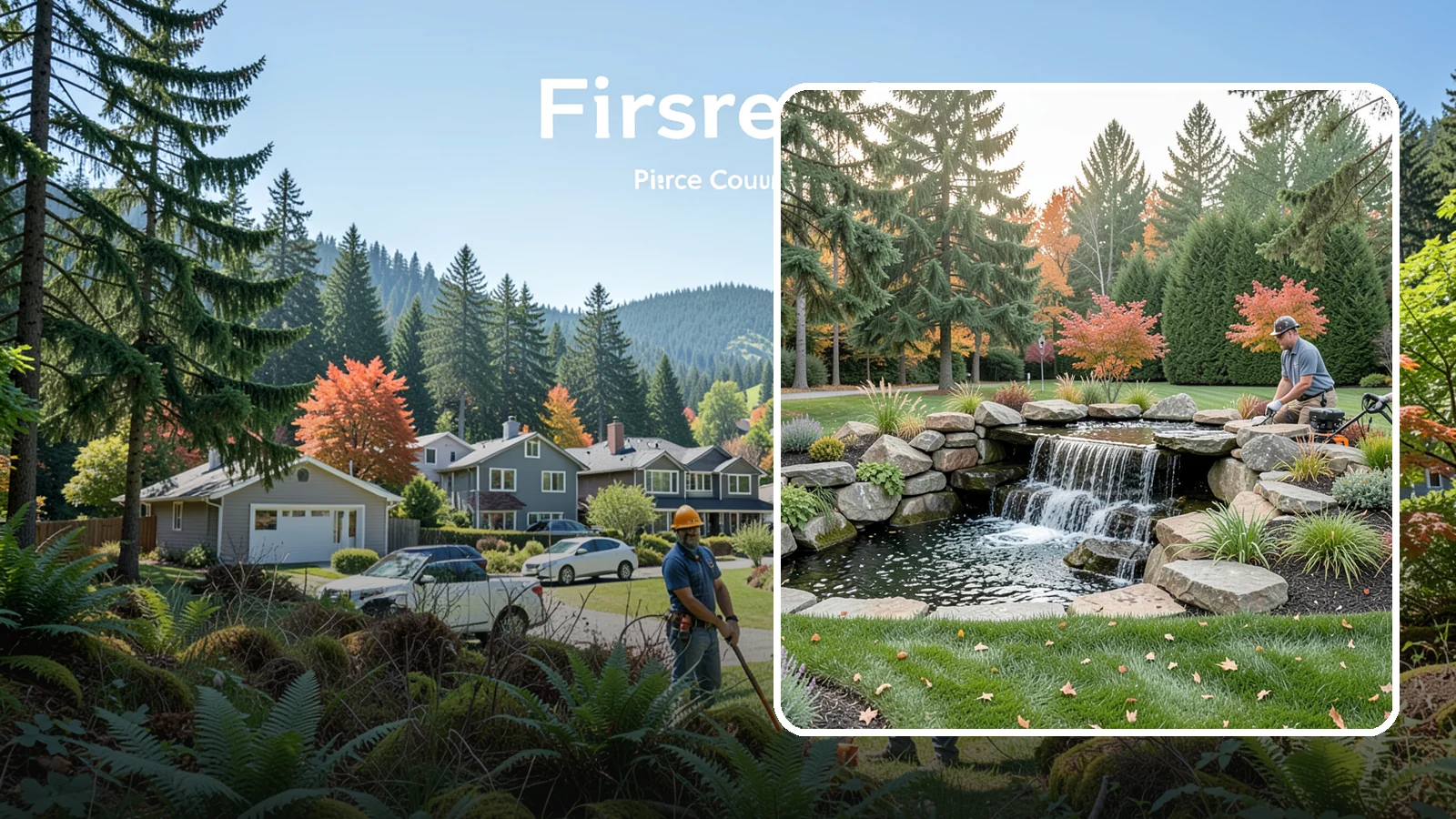 Pondless Waterfall in Fircrest, Pierce County, WA - Disappearing waterfalls that deliver the sound and beauty of moving water with no open pond to maintain.