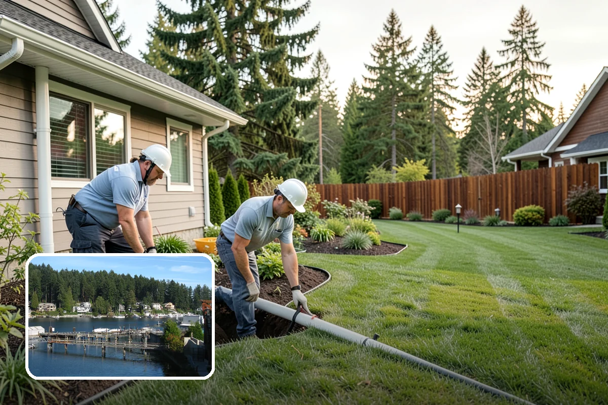 Pondless Waterfall in Gig Harbor, Pierce County, WA - Beauty and sound, no open pond