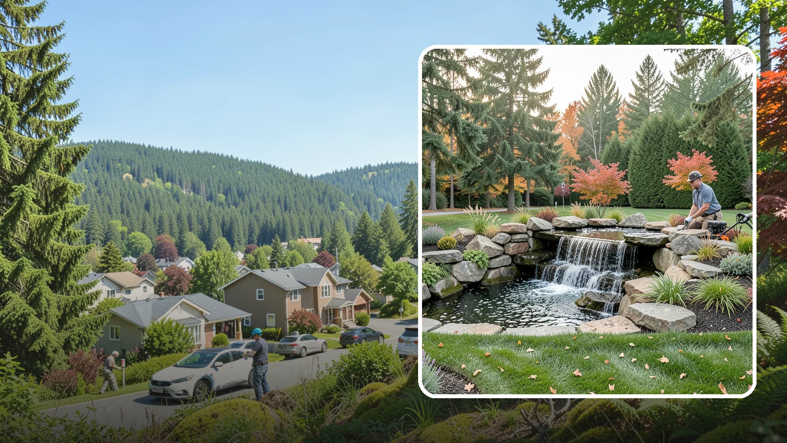 Pondless Waterfall in Index, Snohomish County, WA - Disappearing waterfalls that deliver the sound and beauty of moving water with no open pond to maintain.
