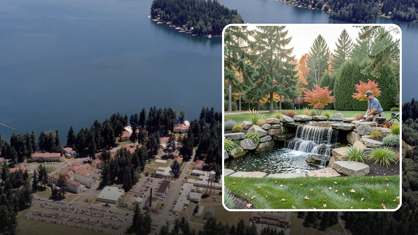 Pondless Waterfall in Lakewood, Pierce County, WA - Disappearing waterfalls that deliver the sound and beauty of moving water with no open pond to maintain.