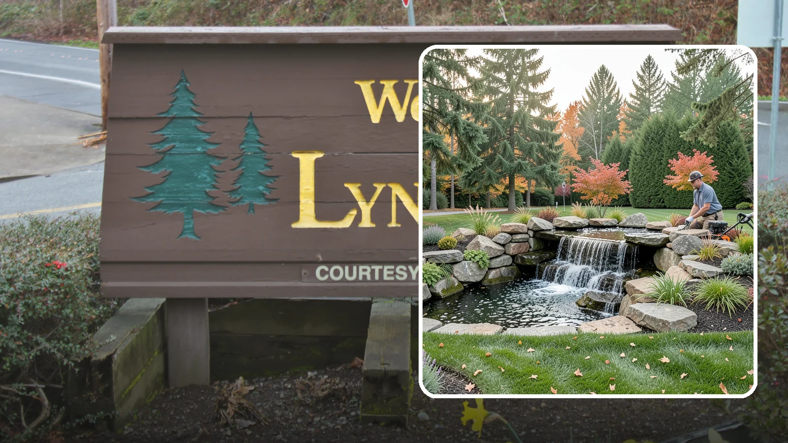 Pondless Waterfall in Lynnwood, Snohomish County, WA - Disappearing waterfalls that deliver the sound and beauty of moving water with no open pond to maintain.