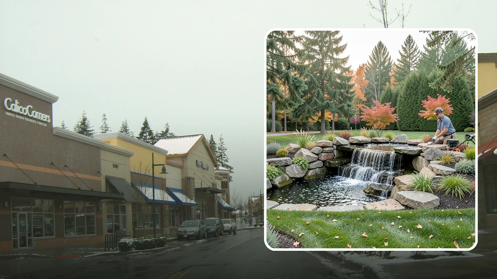 Pondless Waterfall in Mill Creek, Snohomish County, WA - Disappearing waterfalls that deliver the sound and beauty of moving water with no open pond to maintain.