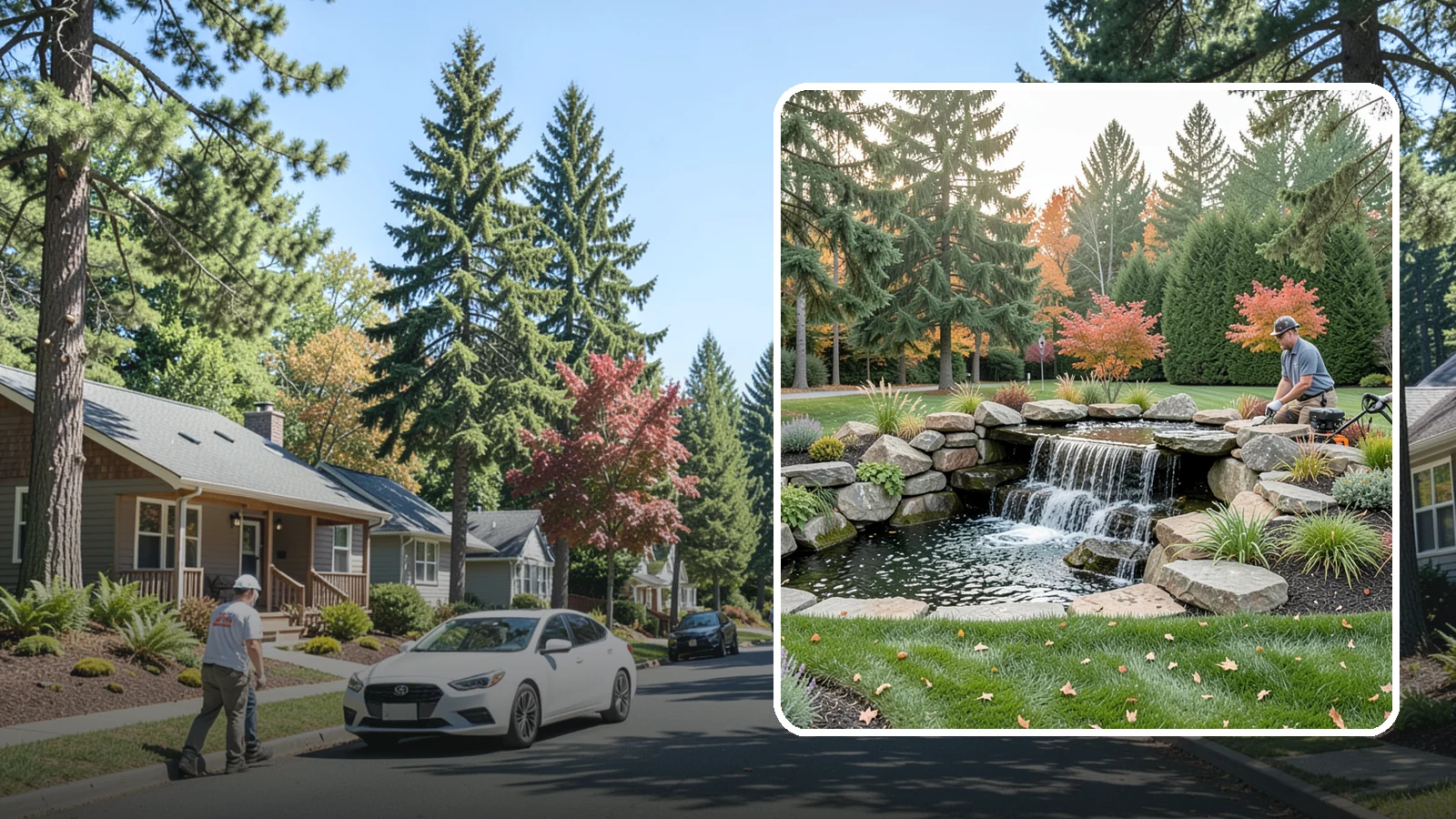 Pondless Waterfall in Orting, Pierce County, WA - Disappearing waterfalls that deliver the sound and beauty of moving water with no open pond to maintain.