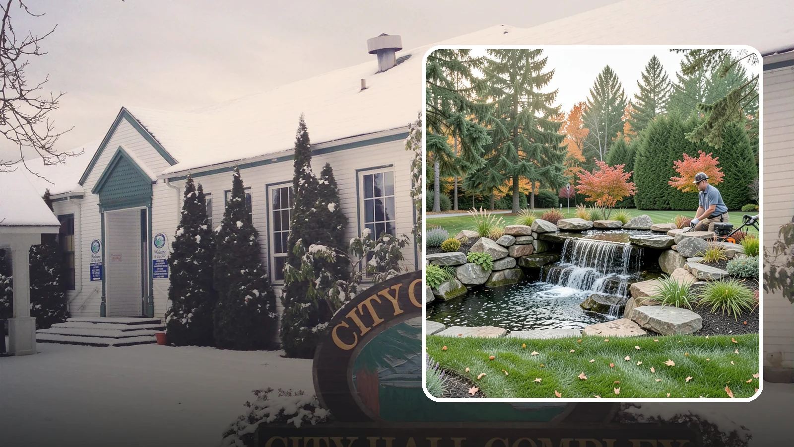 Pondless Waterfall in Pacific, King County, WA - Disappearing waterfalls that deliver the sound and beauty of moving water with no open pond to maintain.