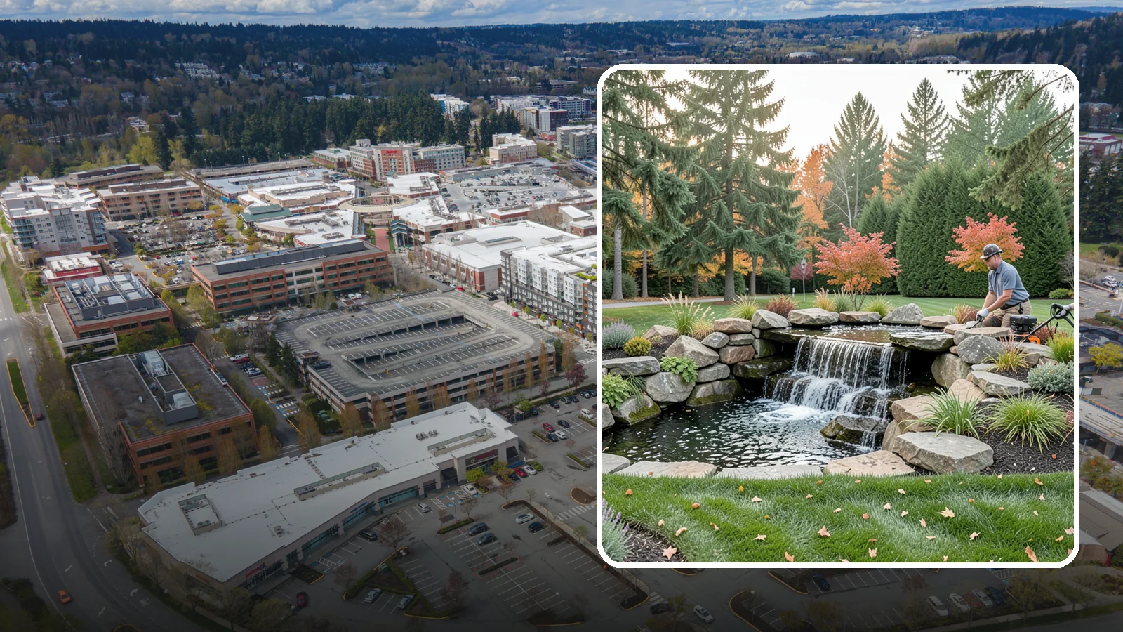 Pondless Waterfall in Redmond, King County, WA - Disappearing waterfalls that deliver the sound and beauty of moving water with no open pond to maintain.
