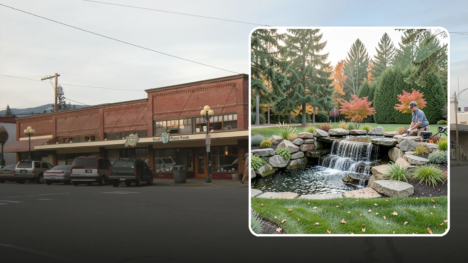 Pondless Waterfall in Sedro-Woolley, Skagit County, WA - Disappearing waterfalls that deliver the sound and beauty of moving water with no open pond to maintain.
