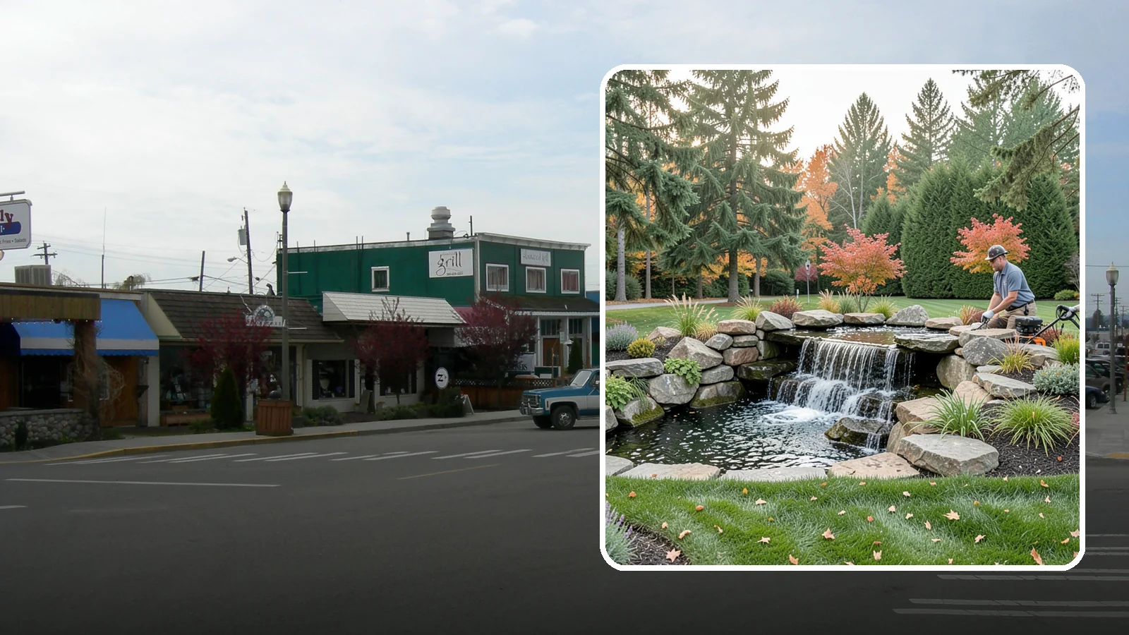 Pondless Waterfall in Stanwood, Snohomish County, WA - Disappearing waterfalls that deliver the sound and beauty of moving water with no open pond to maintain.