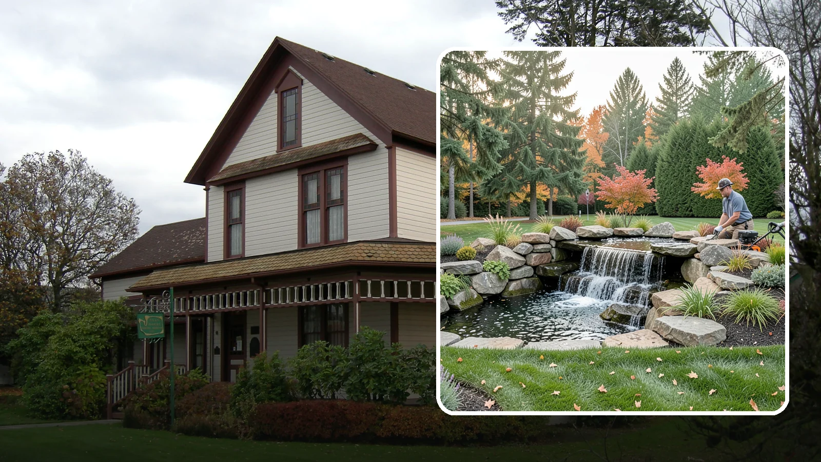 Pondless Waterfall in Sumner, Pierce County, WA - Disappearing waterfalls that deliver the sound and beauty of moving water with no open pond to maintain.