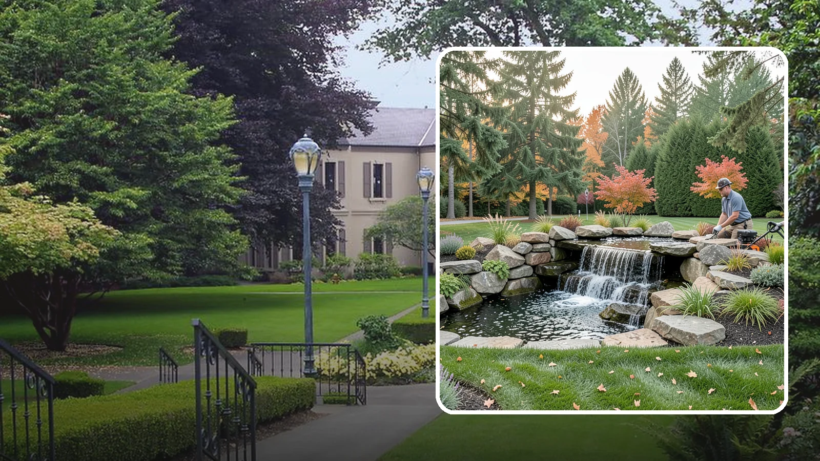 Pondless Waterfall in Woodinville, King County, WA - Disappearing waterfalls that deliver the sound and beauty of moving water with no open pond to maintain.