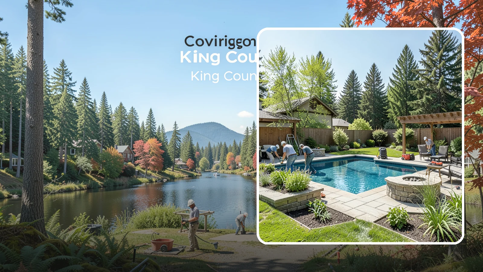 Pool Deck Installation in Covington, King County, WA - Slip-resistant paver and stone pool decks that surround your pool with safe, beautiful, durable space.