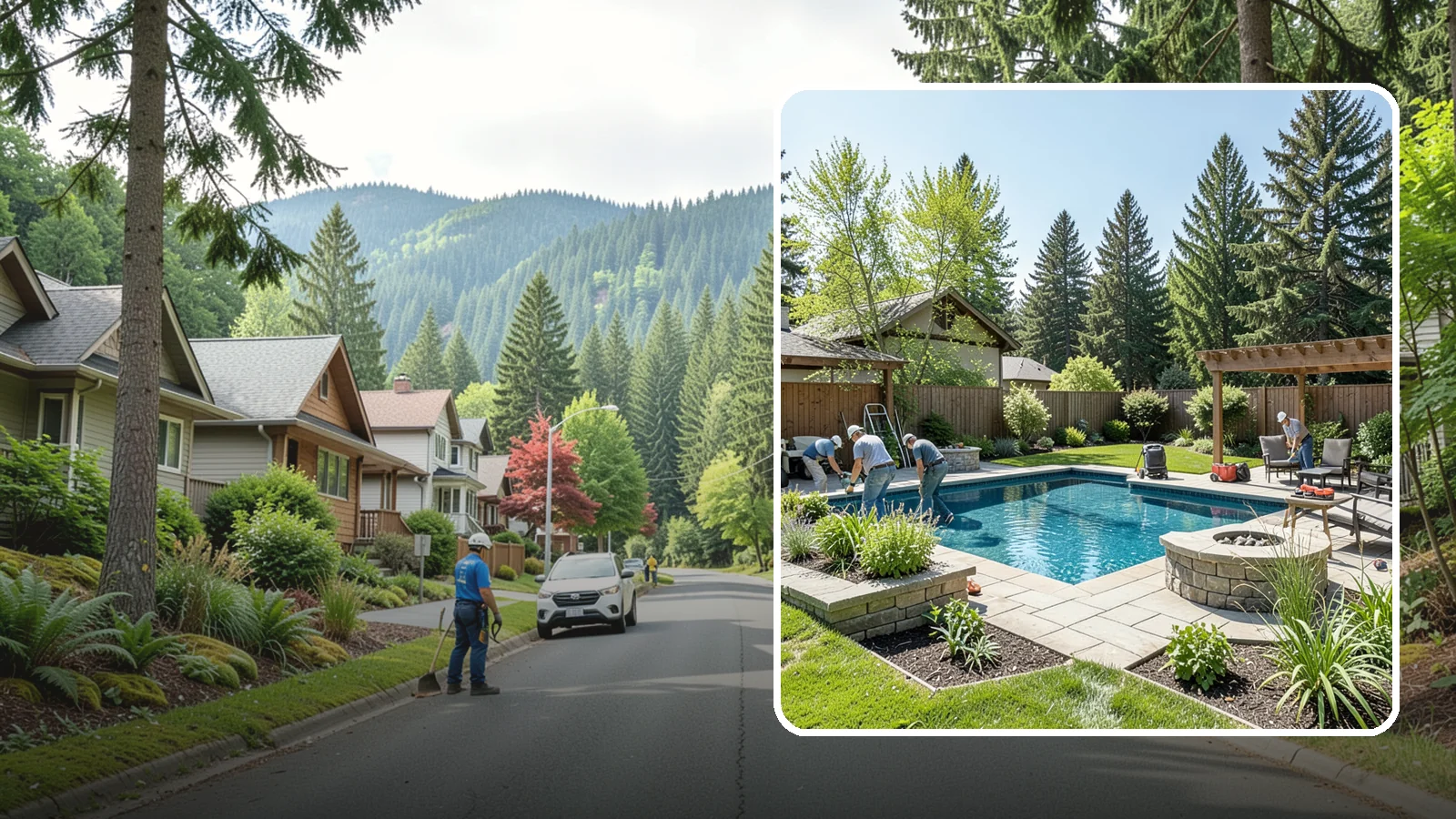 Pool Deck Installation in Darrington, Snohomish County, WA - Slip-resistant paver and stone pool decks that surround your pool with safe, beautiful, durable space.