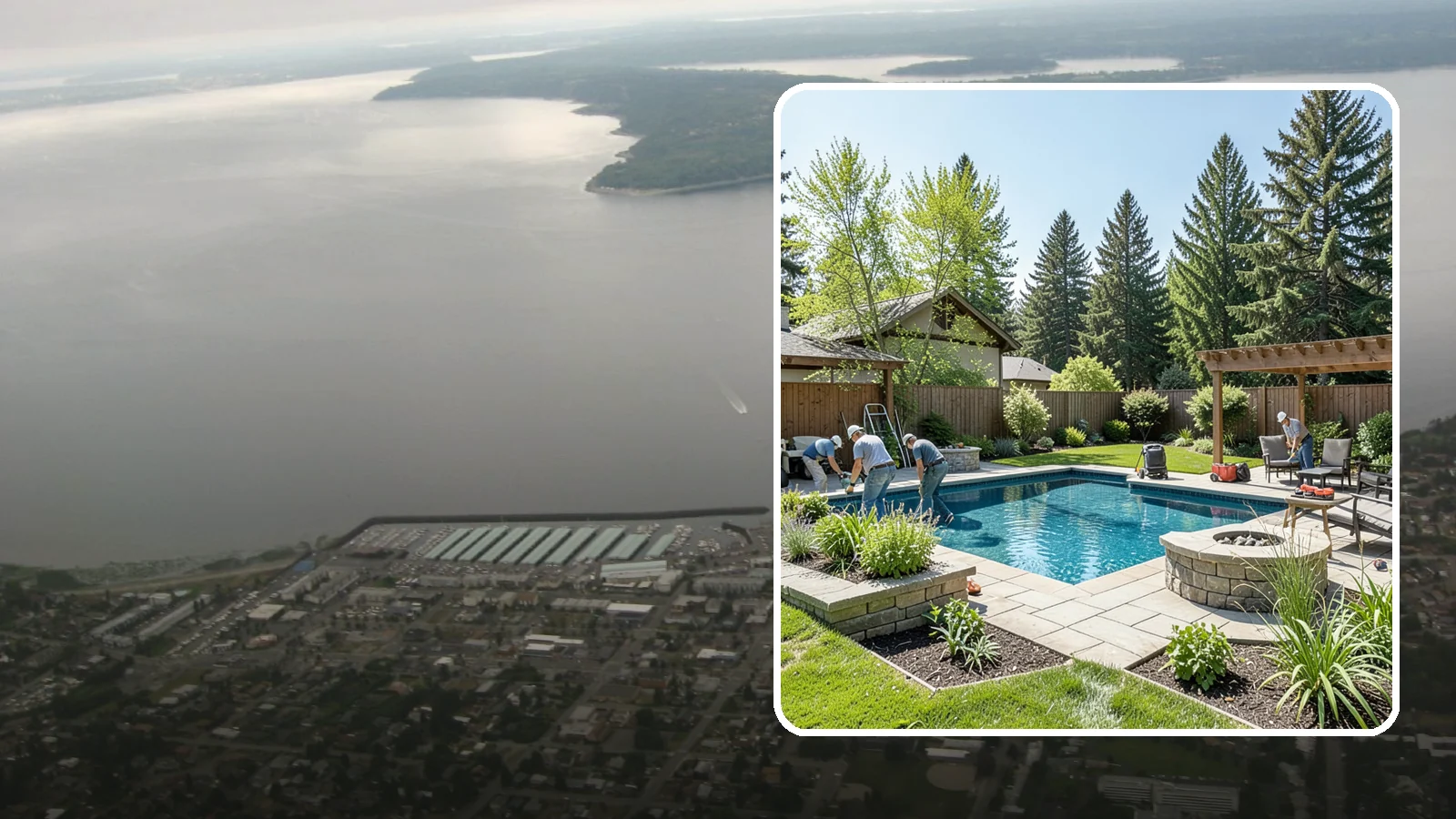 Pool Deck Installation in Des Moines, King County, WA - Slip-resistant paver and stone pool decks that surround your pool with safe, beautiful, durable space.