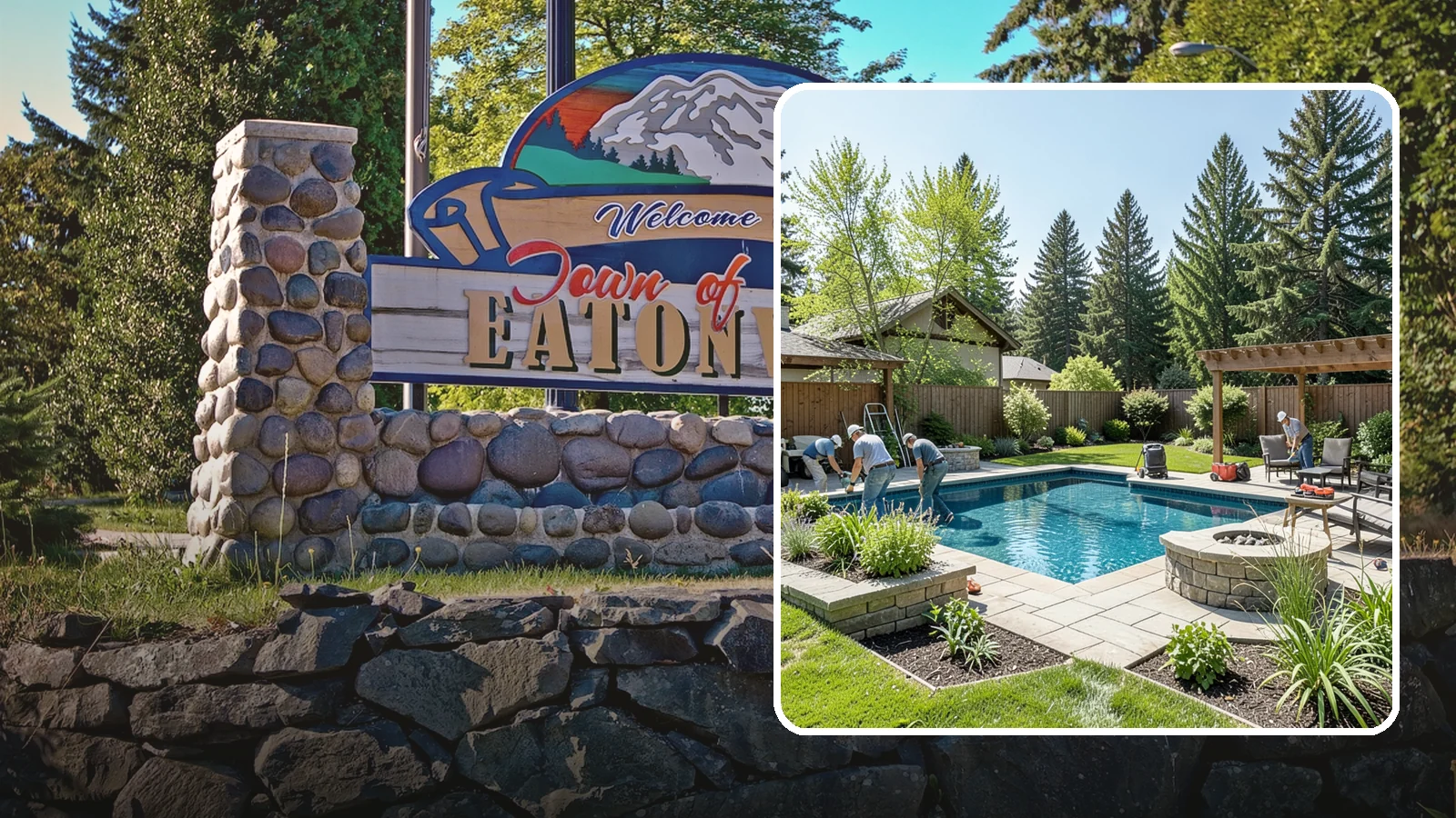Pool Deck Installation in Eatonville, Pierce County, WA - Slip-resistant paver and stone pool decks that surround your pool with safe, beautiful, durable space.