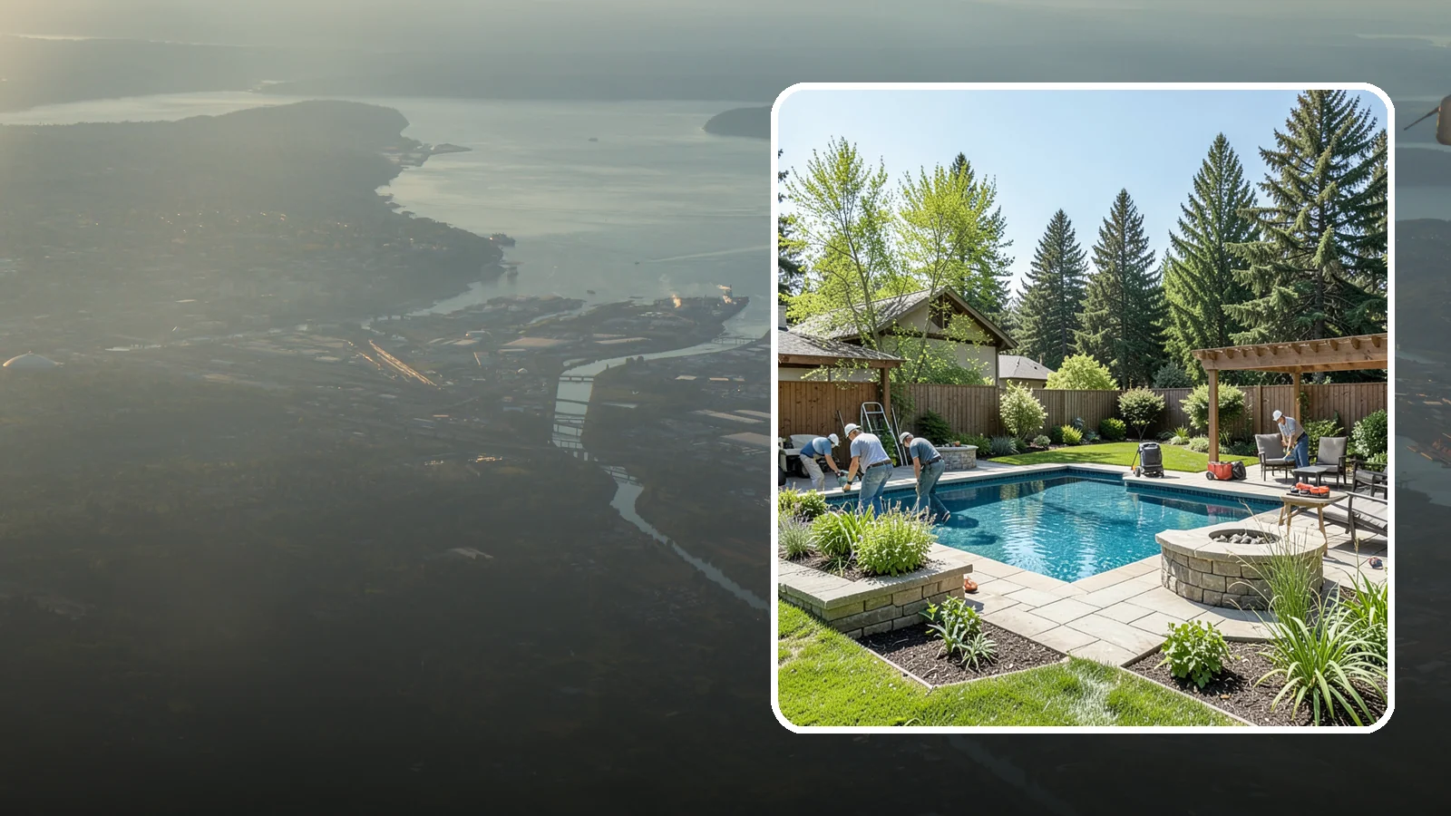 Pool Deck Installation in Fife, Pierce County, WA - Slip-resistant paver and stone pool decks that surround your pool with safe, beautiful, durable space.