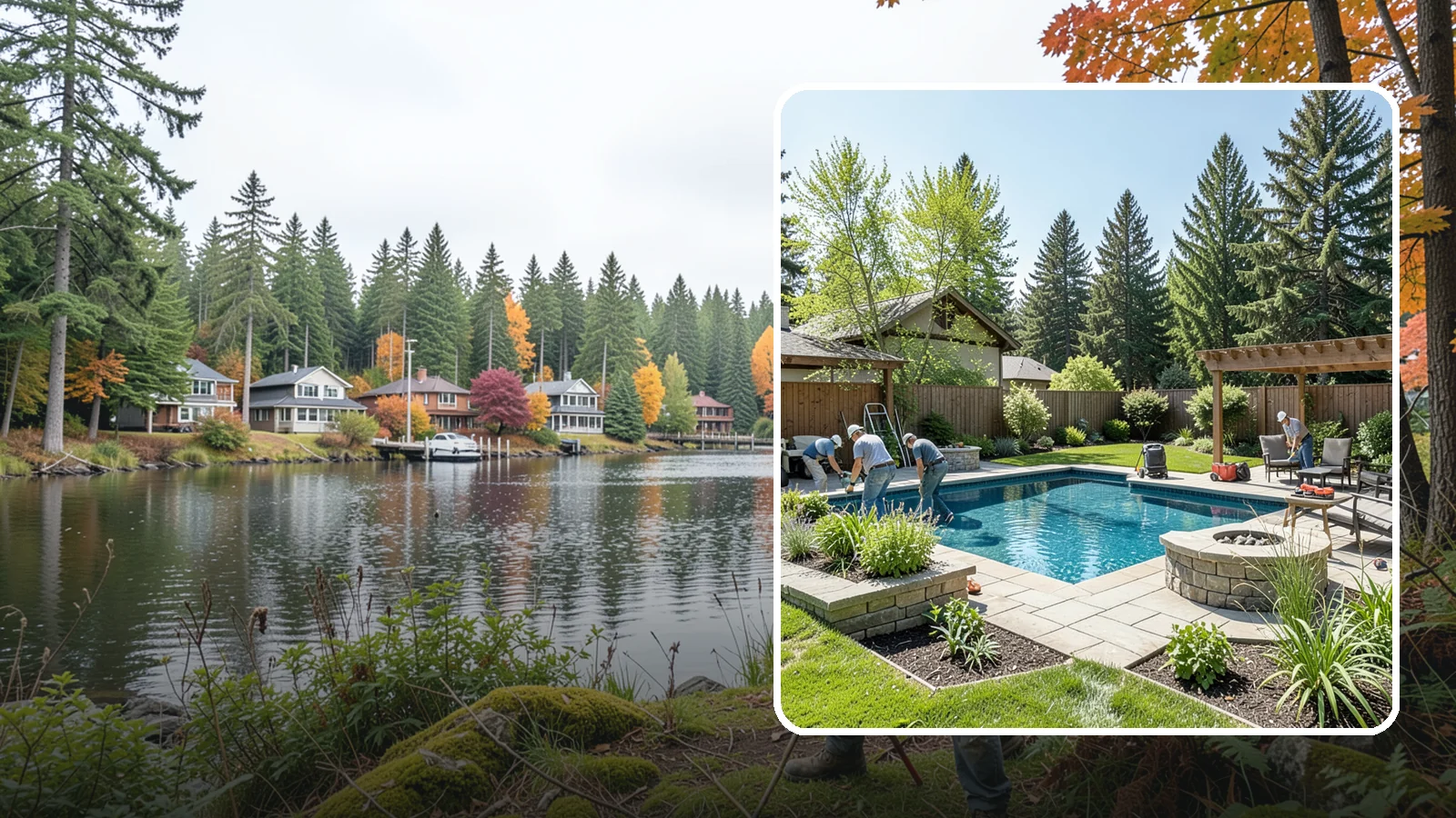 Pool Deck Installation in La Conner, Skagit County, WA - Slip-resistant paver and stone pool decks that surround your pool with safe, beautiful, durable space.
