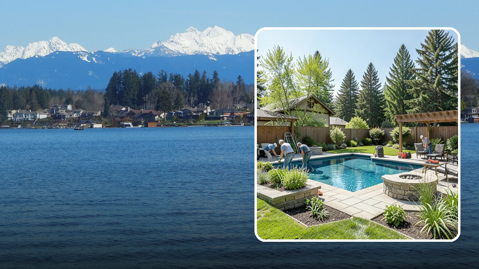 Pool Deck Installation in Lake Stevens, Snohomish County, WA - Slip-resistant paver and stone pool decks that surround your pool with safe, beautiful, durable space.
