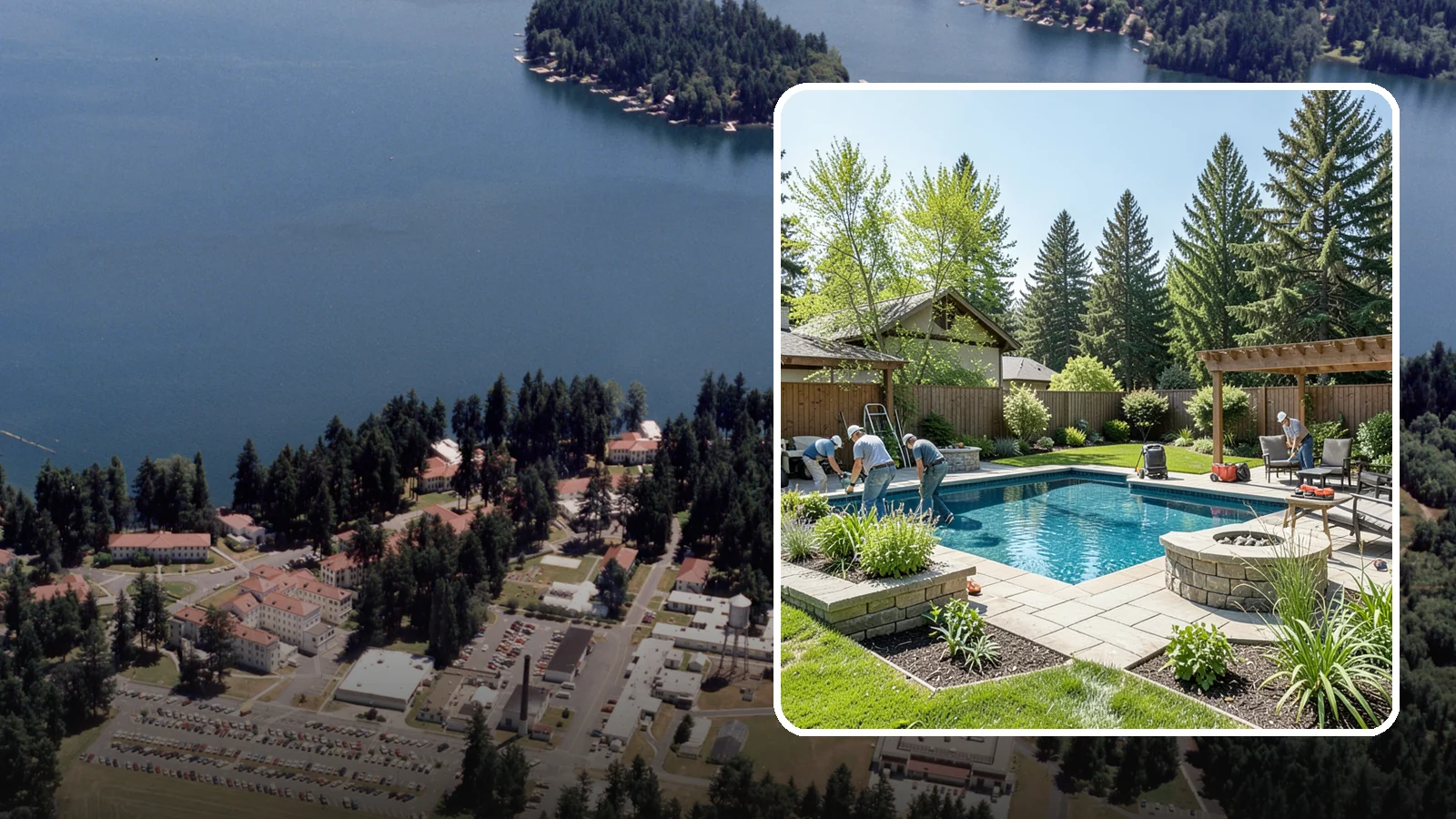 Pool Deck Installation in Lakewood, Pierce County, WA - Slip-resistant paver and stone pool decks that surround your pool with safe, beautiful, durable space.