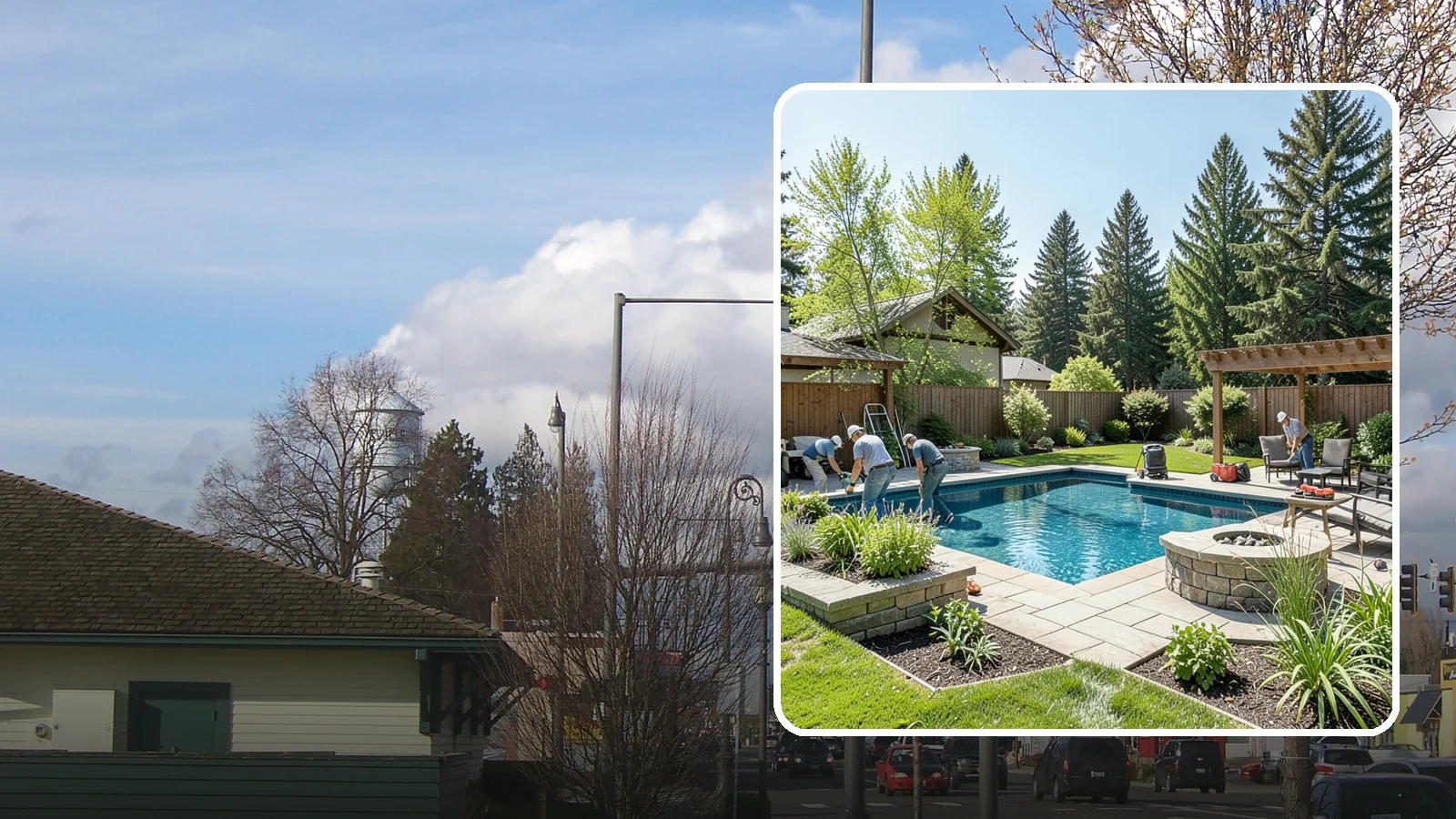 Pool Deck Installation in Marysville, Snohomish County, WA - Slip-resistant paver and stone pool decks that surround your pool with safe, beautiful, durable space.