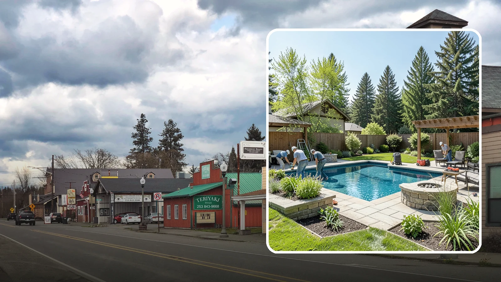 Pool Deck Installation in Roy, Pierce County, WA - Slip-resistant paver and stone pool decks that surround your pool with safe, beautiful, durable space.