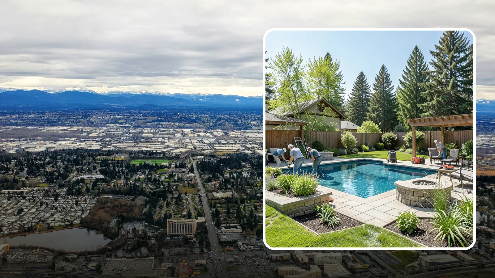 Pool Deck Installation in SeaTac, King County, WA - Slip-resistant paver and stone pool decks that surround your pool with safe, beautiful, durable space.