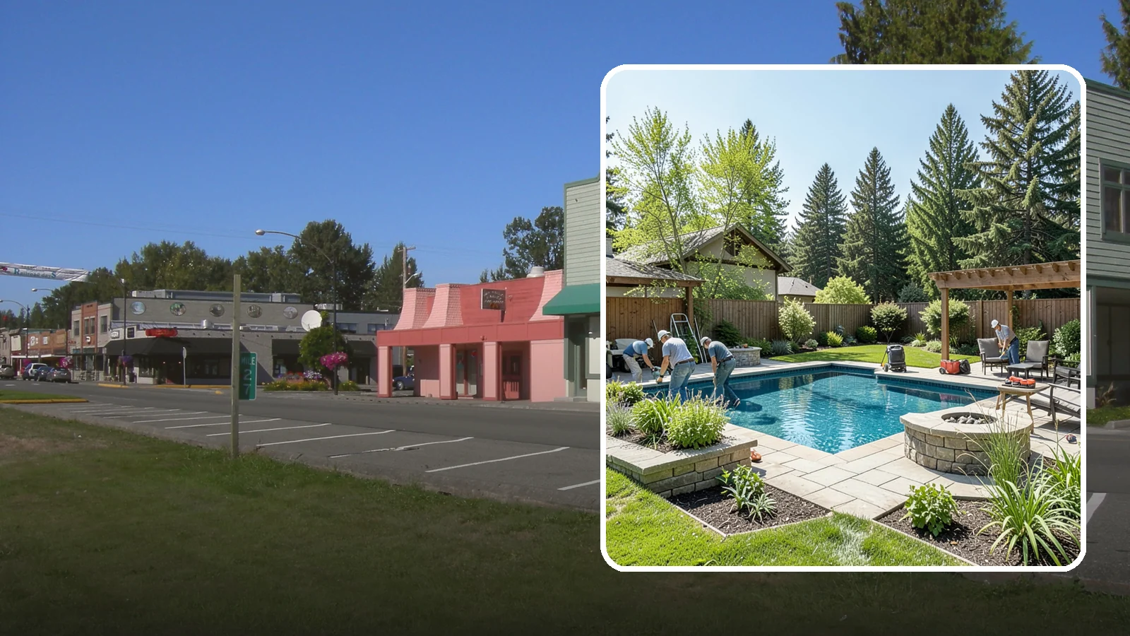 Pool Deck Installation in Snoqualmie, King County, WA - Slip-resistant paver and stone pool decks that surround your pool with safe, beautiful, durable space.