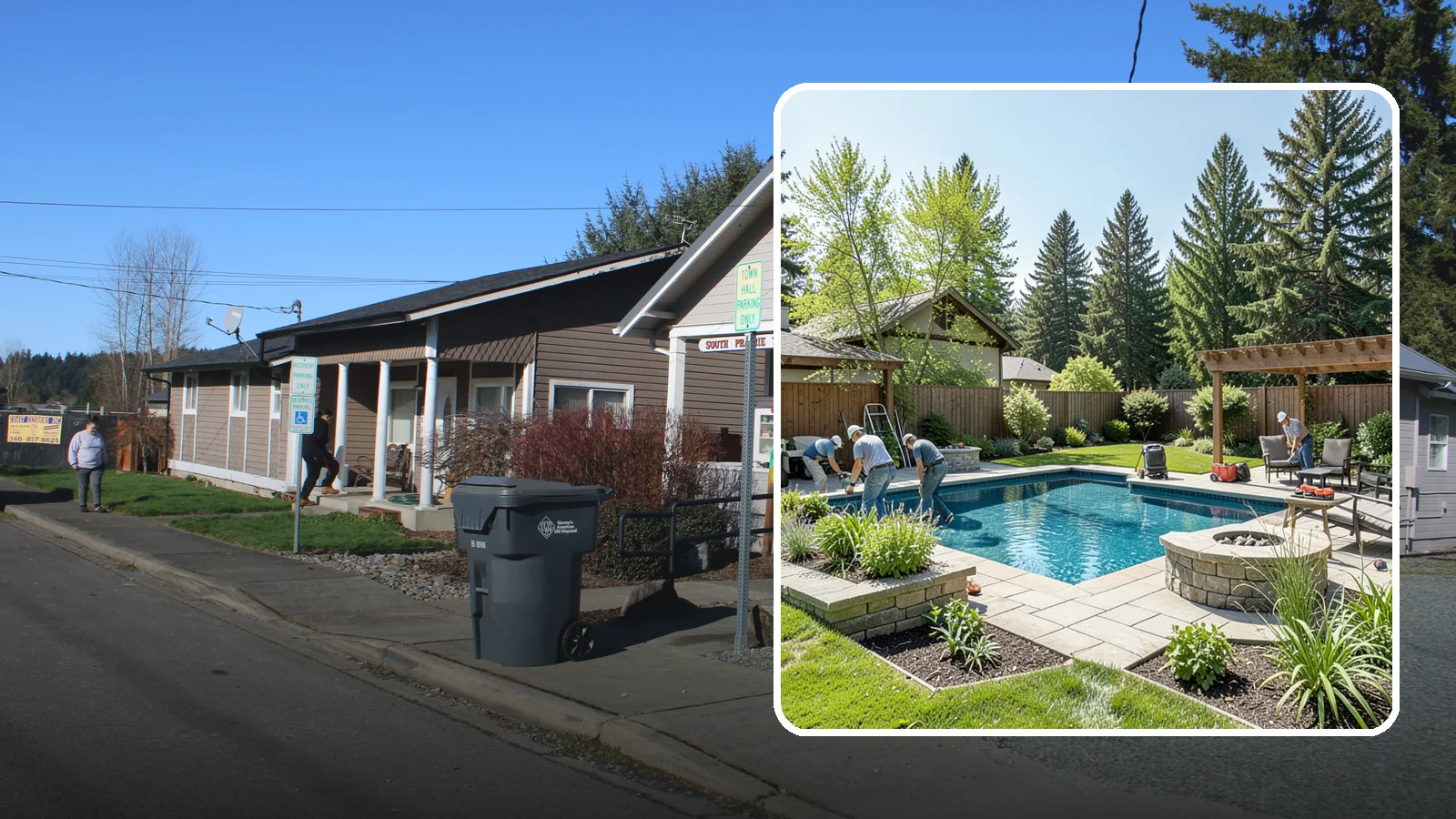 Pool Deck Installation in South Prairie, Pierce County, WA - Slip-resistant paver and stone pool decks that surround your pool with safe, beautiful, durable space.