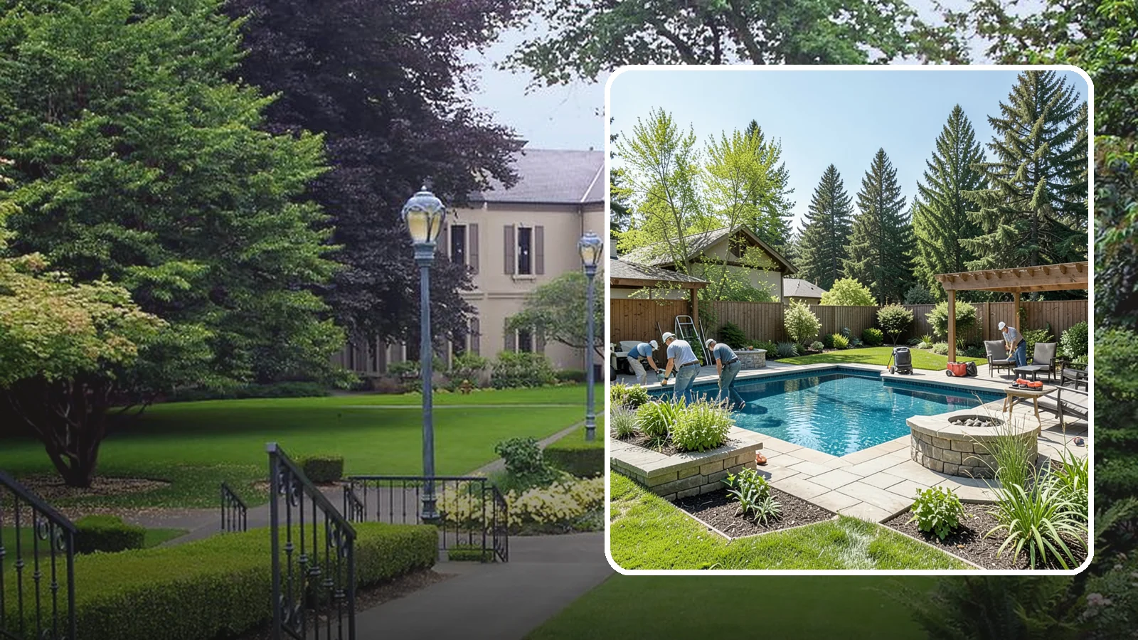 Pool Deck Installation in Woodinville, King County, WA - Slip-resistant paver and stone pool decks that surround your pool with safe, beautiful, durable space.