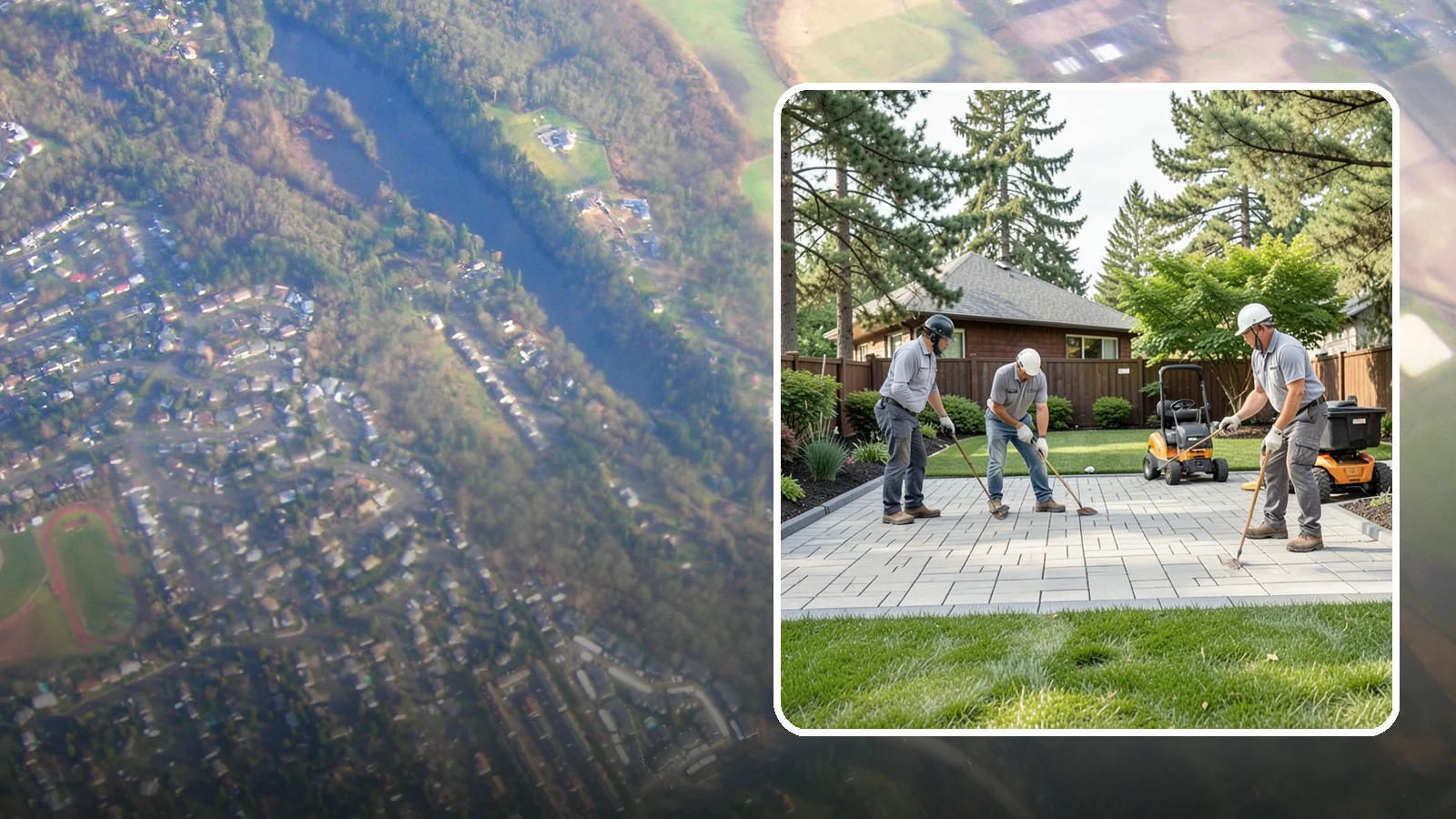 Porcelain Paver Installation in Algona, King County, WA - Low-maintenance 20mm porcelain pavers that resist stains, moss, and fading, delivering a modern, near-zero-upkeep Northwest patio.