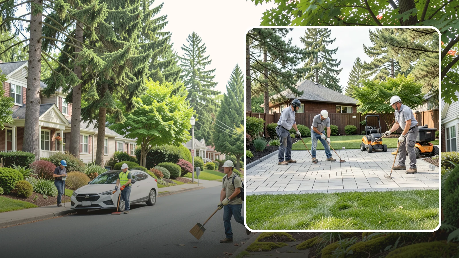 Porcelain Paver Installation in Beaux Arts Village, King County, WA - Low-maintenance 20mm porcelain pavers that resist stains, moss, and fading, delivering a modern, near-zero-upkeep Northwest patio.
