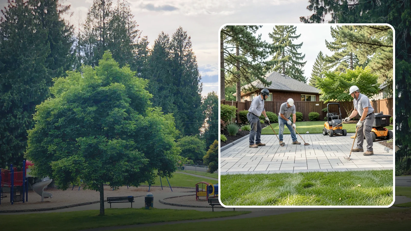 Porcelain Paver Installation in Bonney Lake, Pierce County, WA - Low-maintenance 20mm porcelain pavers that resist stains, moss, and fading, delivering a modern, near-zero-upkeep Northwest patio.