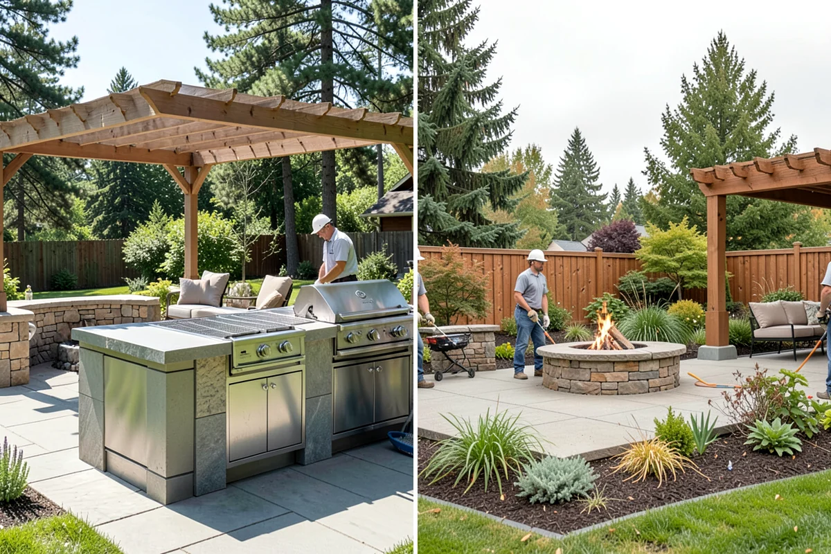 Porcelain Paver Installation in Concrete, Skagit County, WA - Confirm layout, look, and drainage method