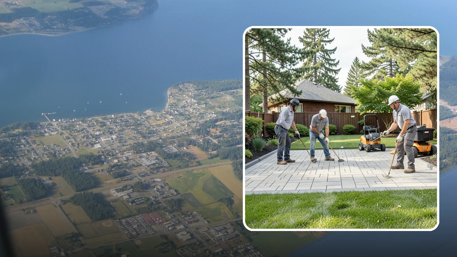 Porcelain Paver Installation in Coupeville, Island County, WA - Low-maintenance 20mm porcelain pavers that resist stains, moss, and fading, delivering a modern, near-zero-upkeep Northwest patio.