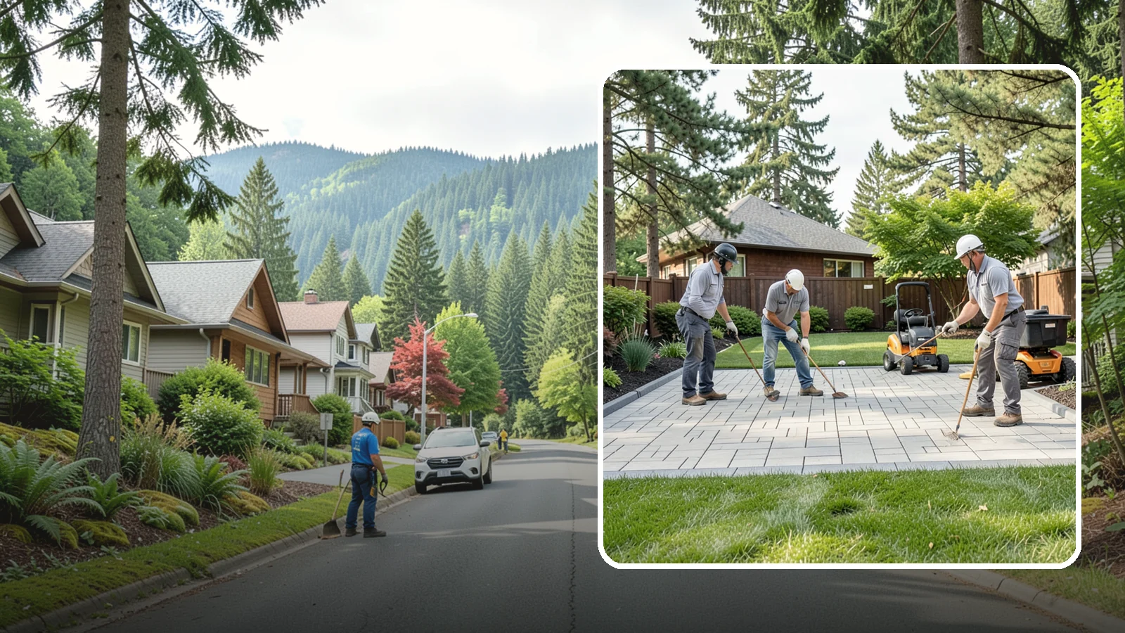 Porcelain Paver Installation in Darrington, Snohomish County, WA - Low-maintenance 20mm porcelain pavers that resist stains, moss, and fading, delivering a modern, near-zero-upkeep Northwest patio.