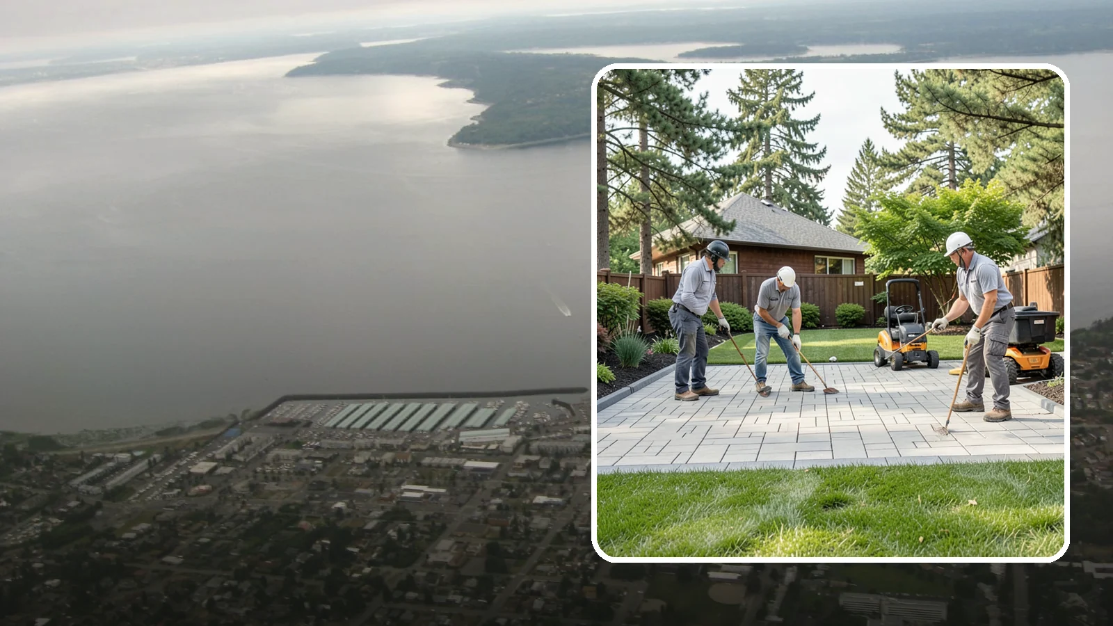 Porcelain Paver Installation in Des Moines, King County, WA - Low-maintenance 20mm porcelain pavers that resist stains, moss, and fading, delivering a modern, near-zero-upkeep Northwest patio.