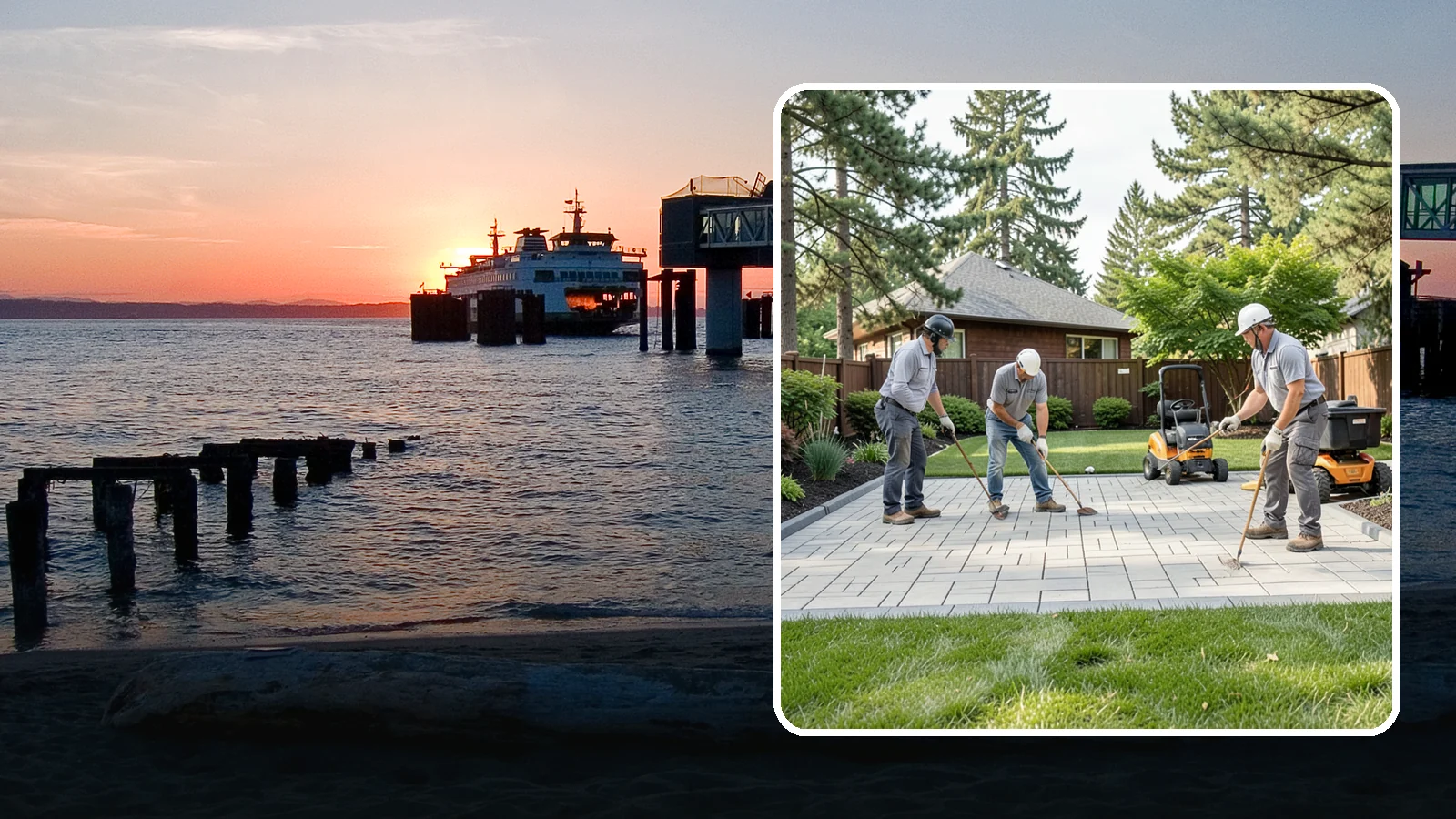 Porcelain Paver Installation in Edmonds, Snohomish County, WA - Low-maintenance 20mm porcelain pavers that resist stains, moss, and fading, delivering a modern, near-zero-upkeep Northwest patio.