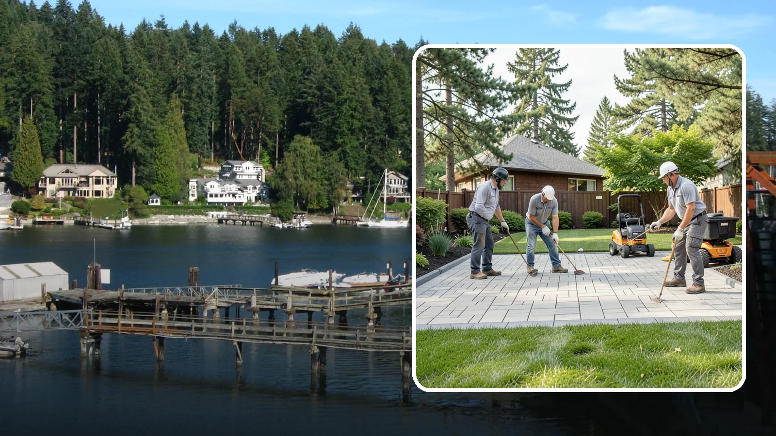 Porcelain Paver Installation in Gig Harbor, Pierce County, WA - Low-maintenance 20mm porcelain pavers that resist stains, moss, and fading, delivering a modern, near-zero-upkeep Northwest patio.