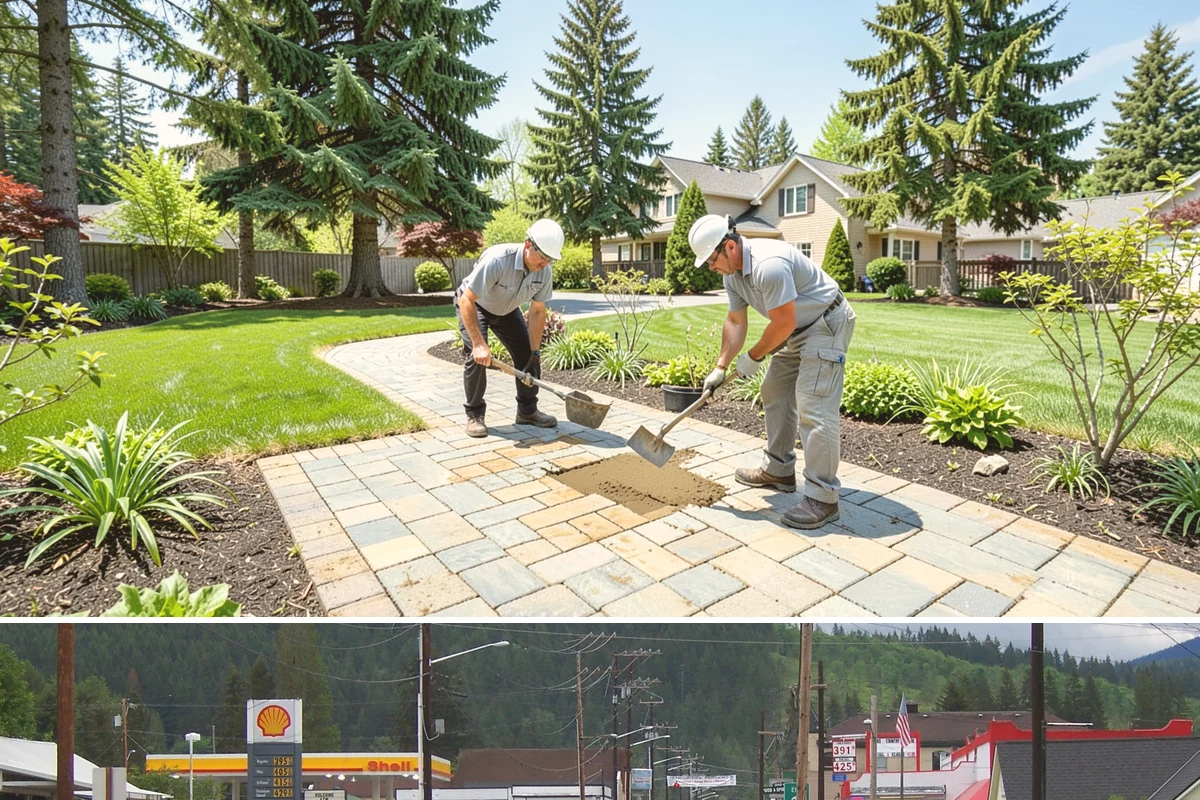 Porcelain Paver Installation in Granite Falls, Snohomish County, WA - Installable nearly year-round given its low absorption, though a dry base window from spring to fall gives the best results.