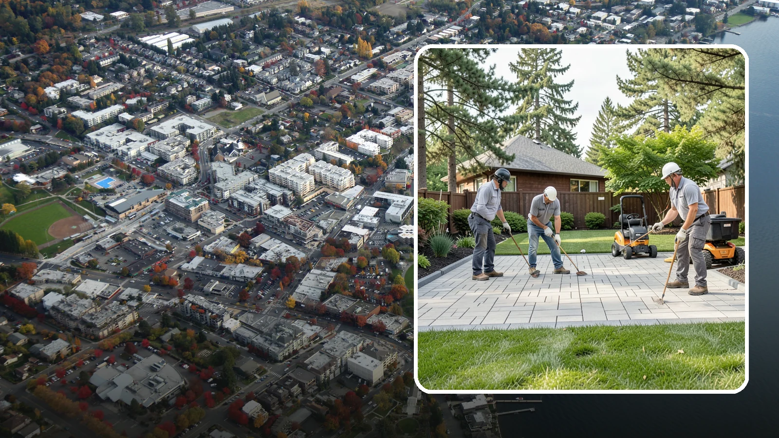 Porcelain Paver Installation in Kirkland, King County, WA - Low-maintenance 20mm porcelain pavers that resist stains, moss, and fading, delivering a modern, near-zero-upkeep Northwest patio.