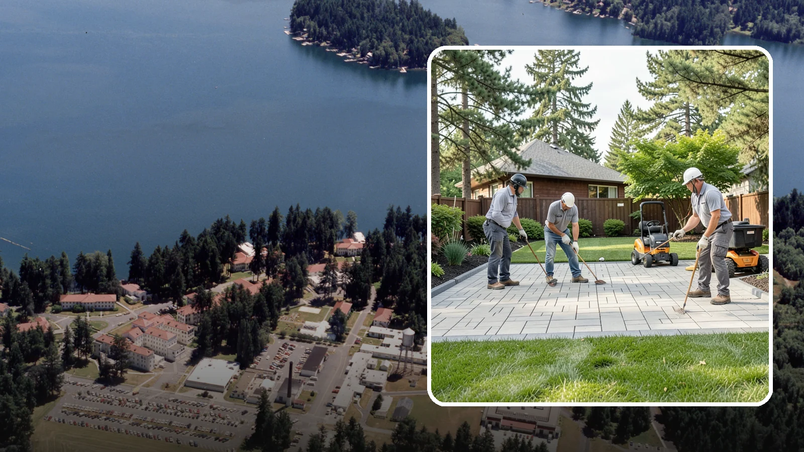 Porcelain Paver Installation in Lakewood, Pierce County, WA - Low-maintenance 20mm porcelain pavers that resist stains, moss, and fading, delivering a modern, near-zero-upkeep Northwest patio.