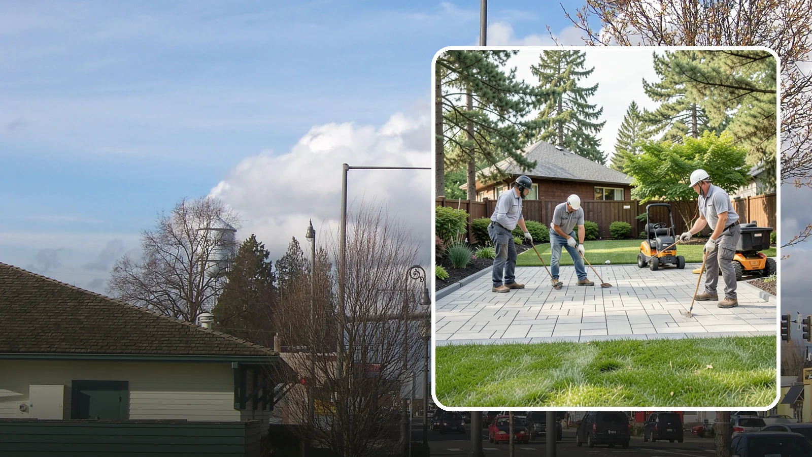 Porcelain Paver Installation in Marysville, Snohomish County, WA - Low-maintenance 20mm porcelain pavers that resist stains, moss, and fading, delivering a modern, near-zero-upkeep Northwest patio.