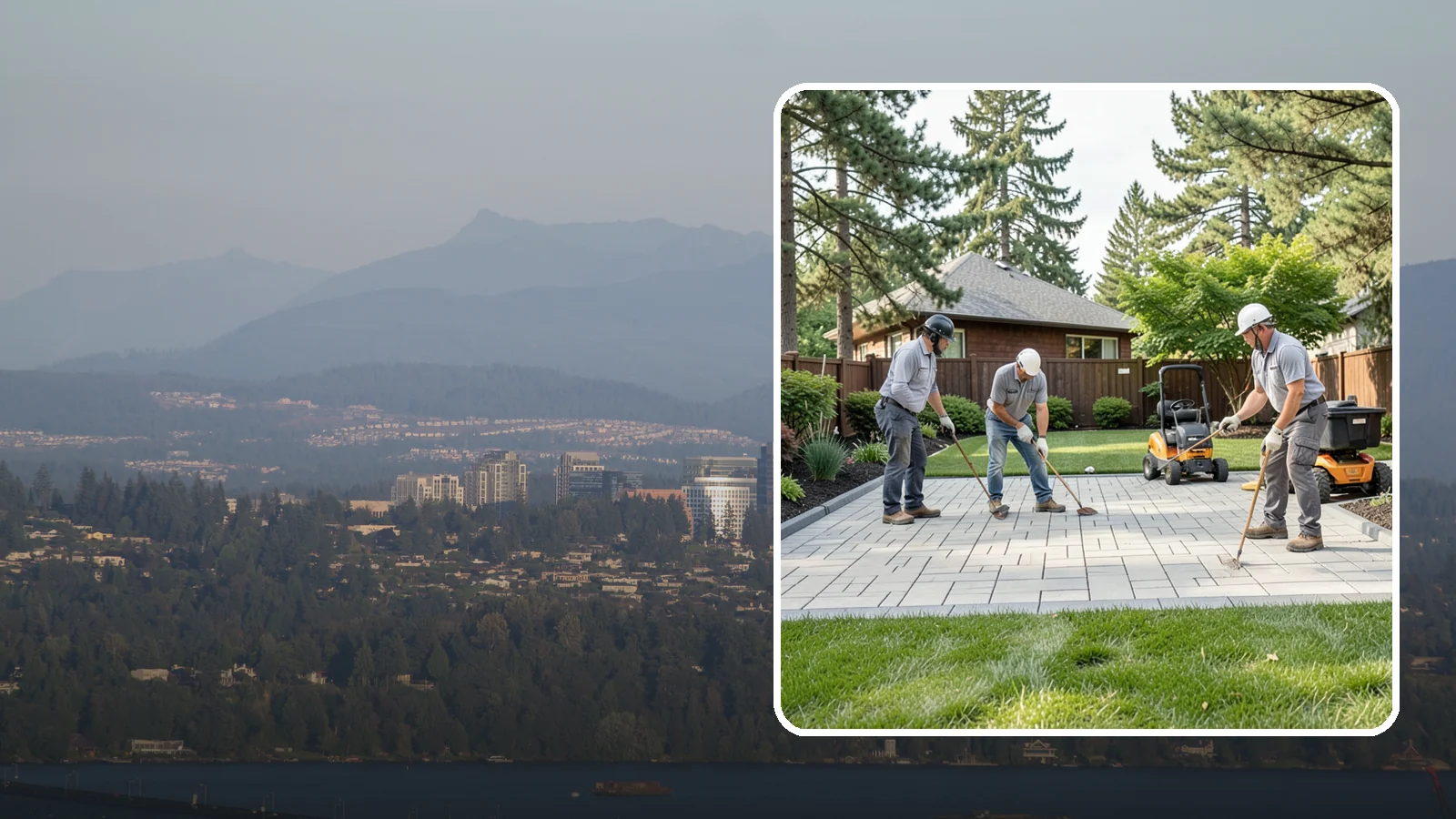 Porcelain Paver Installation in Medina, King County, WA - Low-maintenance 20mm porcelain pavers that resist stains, moss, and fading, delivering a modern, near-zero-upkeep Northwest patio.