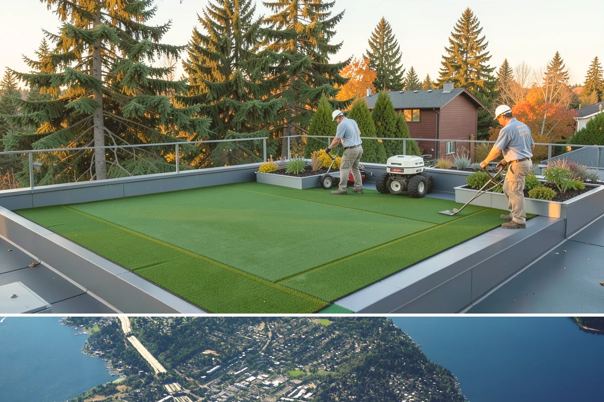 Porcelain Paver Installation in Mercer Island, King County, WA - Installable nearly year-round given its low absorption, though a dry base window from spring to fall gives the best results.