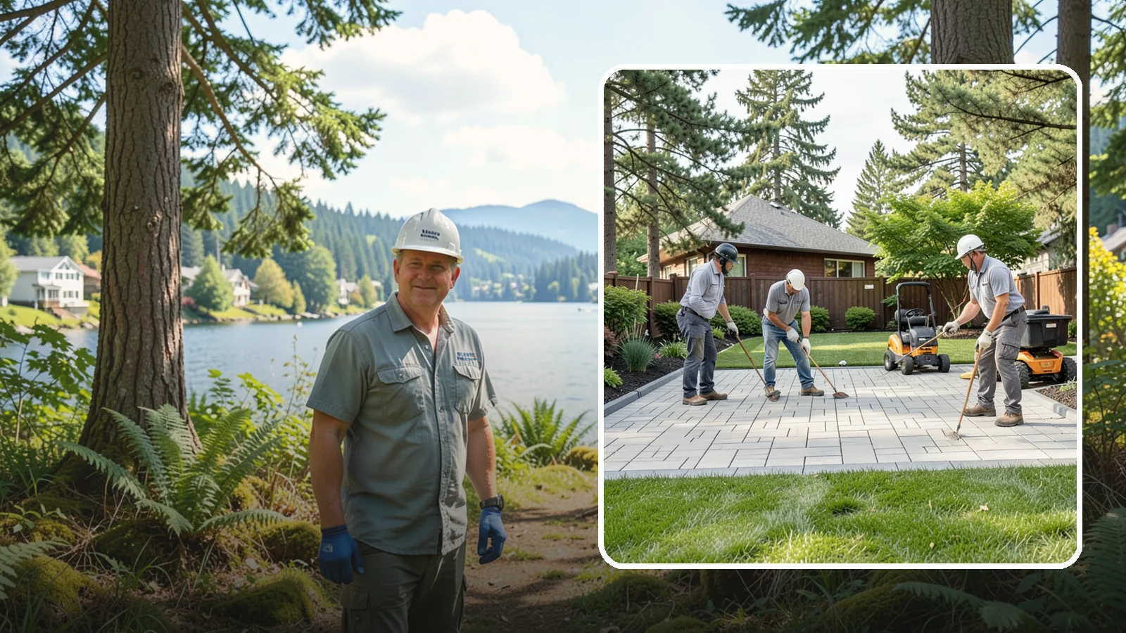 Porcelain Paver Installation in Milton, King County, WA - Low-maintenance 20mm porcelain pavers that resist stains, moss, and fading, delivering a modern, near-zero-upkeep Northwest patio.