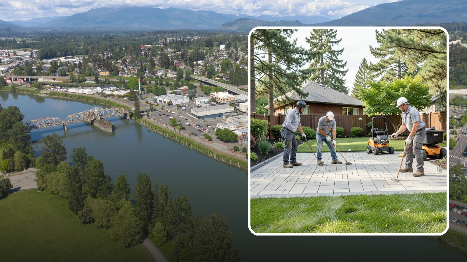 Porcelain Paver Installation in Mount Vernon, Skagit County, WA - Low-maintenance 20mm porcelain pavers that resist stains, moss, and fading, delivering a modern, near-zero-upkeep Northwest patio.