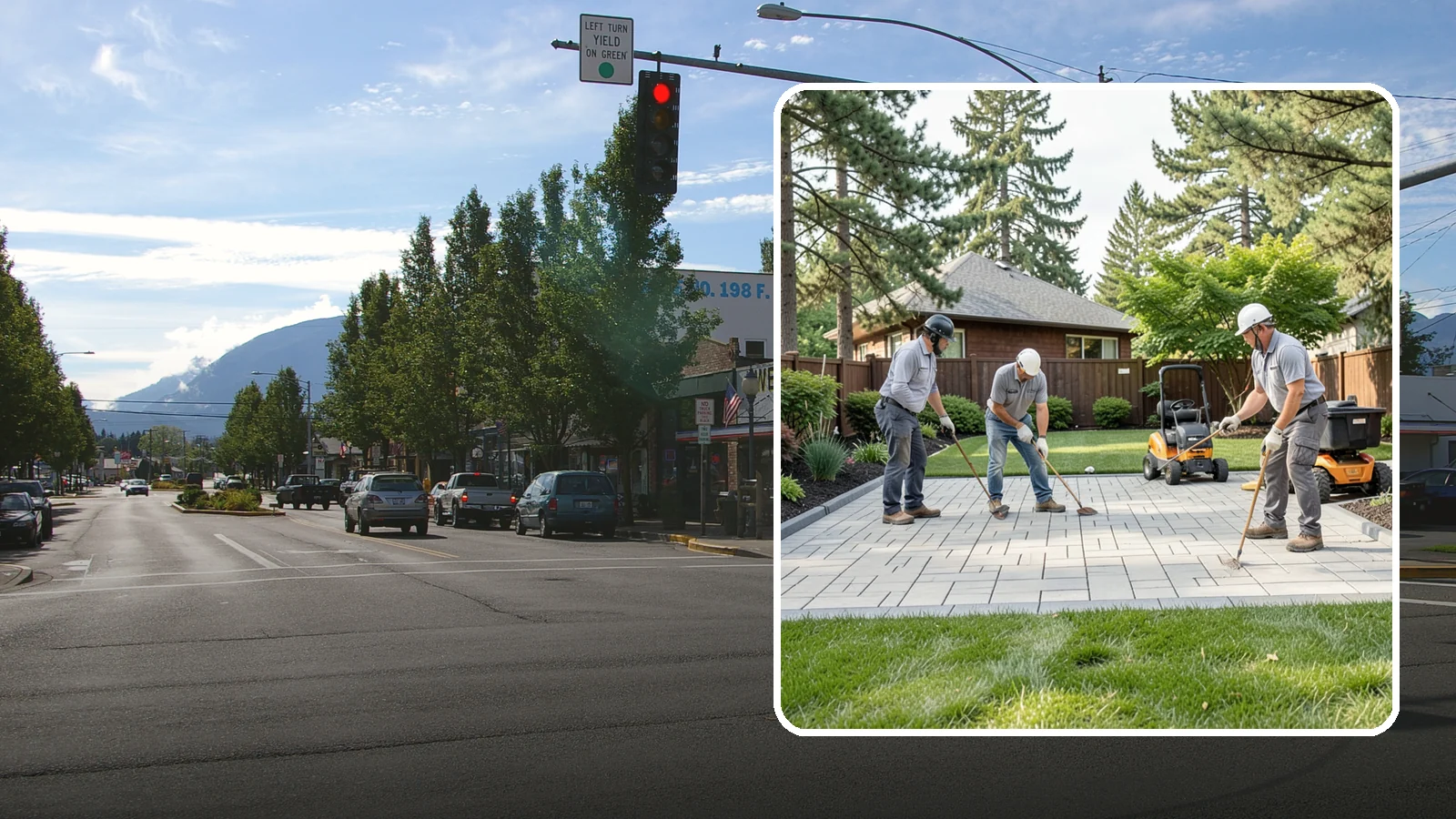 Porcelain Paver Installation in North Bend, King County, WA - Low-maintenance 20mm porcelain pavers that resist stains, moss, and fading, delivering a modern, near-zero-upkeep Northwest patio.