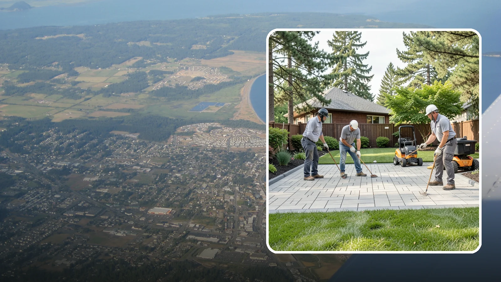Porcelain Paver Installation in Oak Harbor, Island County, WA - Low-maintenance 20mm porcelain pavers that resist stains, moss, and fading, delivering a modern, near-zero-upkeep Northwest patio.