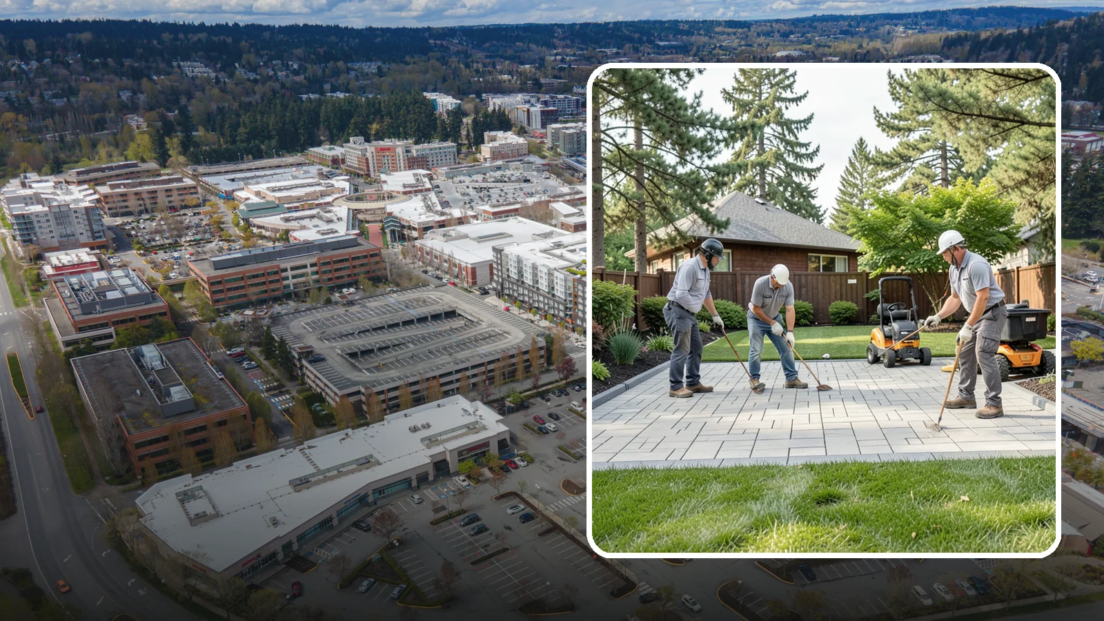 Porcelain Paver Installation in Redmond, King County, WA - Low-maintenance 20mm porcelain pavers that resist stains, moss, and fading, delivering a modern, near-zero-upkeep Northwest patio.