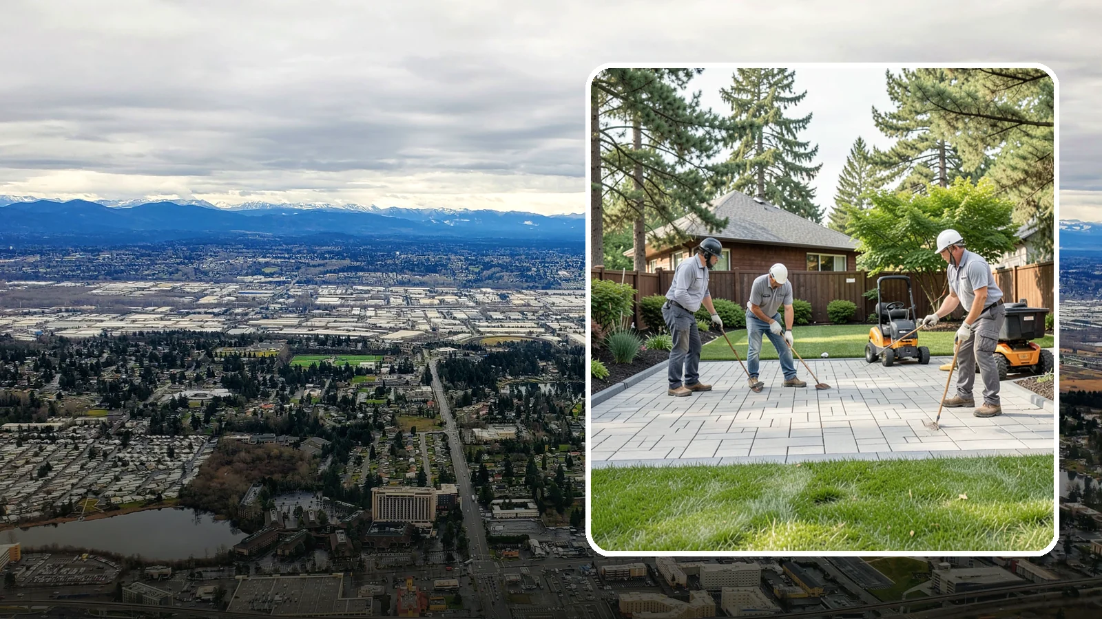 Porcelain Paver Installation in SeaTac, King County, WA - Low-maintenance 20mm porcelain pavers that resist stains, moss, and fading, delivering a modern, near-zero-upkeep Northwest patio.